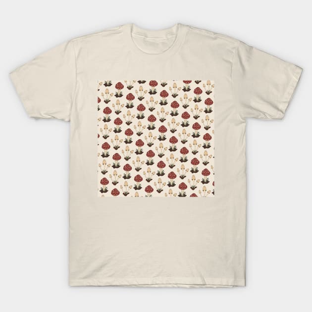 Mushroom pattern T-Shirt by Gold Star Creative